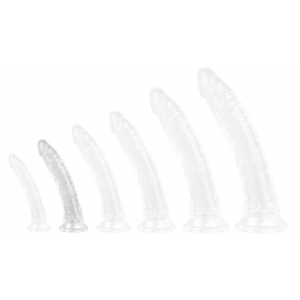 ClearlyHorny Consolador transparente No Ball M 18 x 3,5cm