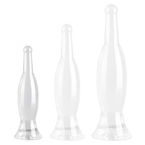 Bottle S transparent plug 18 x 4.5cm