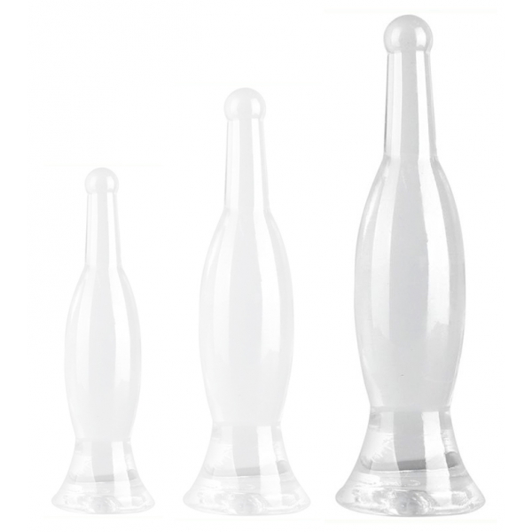 Transparenter Plug Bottle L 26 x 6.5cm