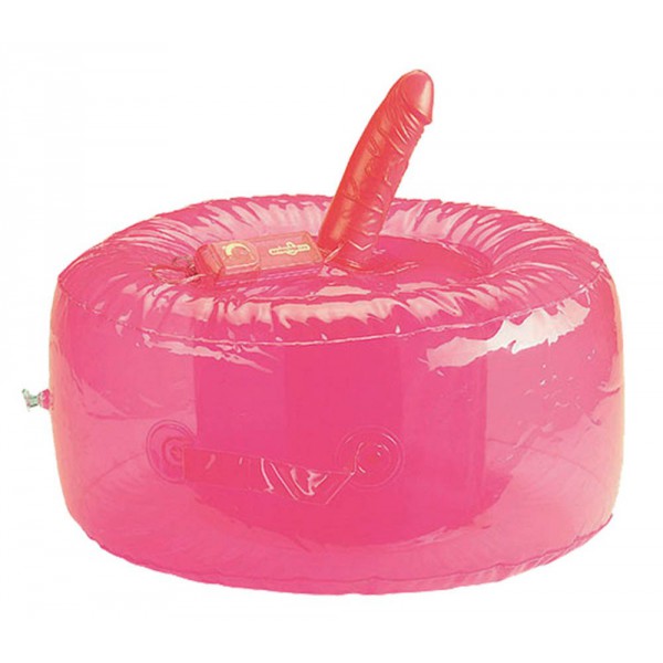 Cojín con consolador vibrador 13 x 4 cm Rosa