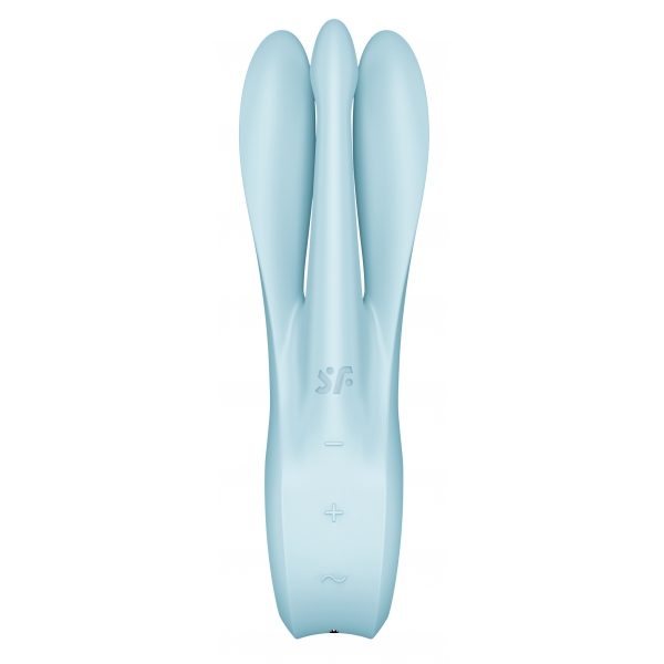 Stimolatore clitorideo vibrante Threesome 1 Satisfyer Blu