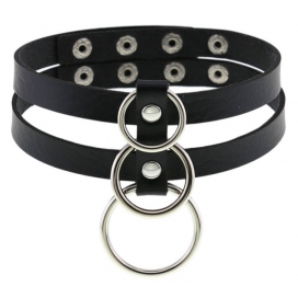Joy Jewels Double Row 3 O-ring Collar BLACK