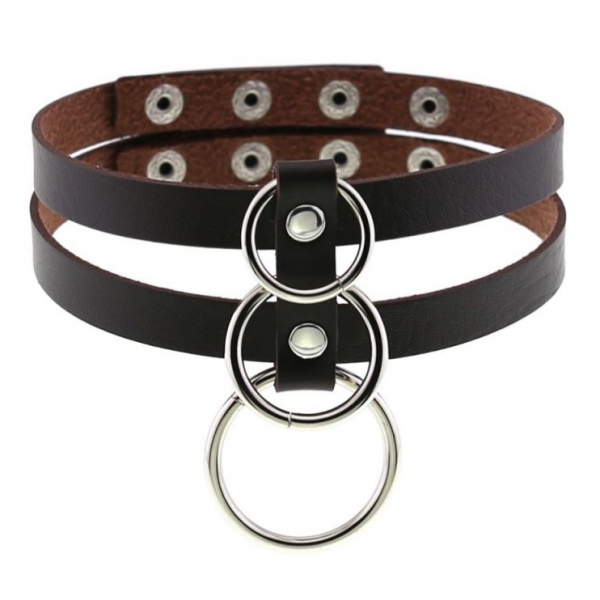 Double Row 3 O-ring Collar BROWN