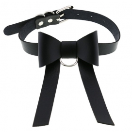 Bow Night Necklace Black