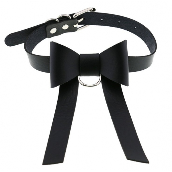 Bow Night Necklace Black