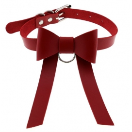Bow Night Red Necklace