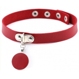 Round Pendant Collar RED