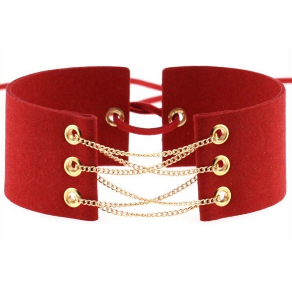 Collar rojo coral