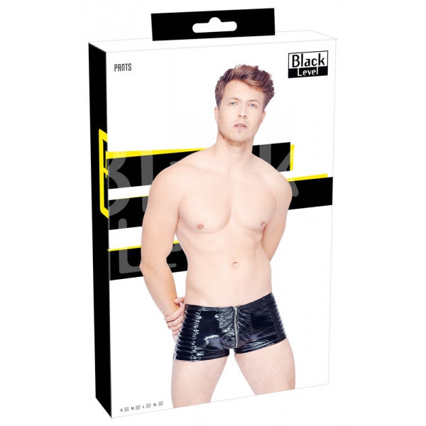 Boxer Vinile Biker Nero