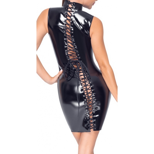 Vinyl Dress Lacing Zwart