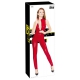 Vinyl Overall Zip V Jumpsuit Rood