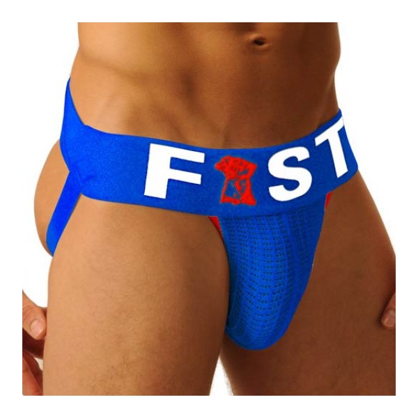 Jockstrap Fist Logo Bleu