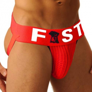 Fist Jockstrap Vuist Logo Rood