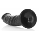 RealRock Curved Dildo 20 x 4.6cm Black