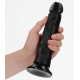 RealRock Curved Dildo 20 x 4.6cm Black