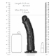 RealRock Gebogen Dildo 20 x 4,6cm Zwart