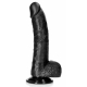 Dildo curvo RealCock 17 x 4,3 cm nero