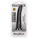 RealRock Slim Dildo 20 x 4.6cm Schwarz