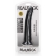 Slanke Dildo RealRock 20 x 4.6cm Zwart