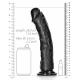 Mega Dildo Curvo RealRock 25 x 5,6cm Preto