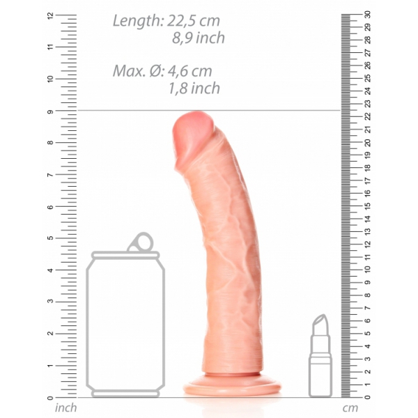 Realistischer Dildo Curved Saugnapf RealRock 20 x 4.6cm