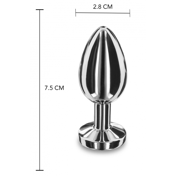 Butt Fine Metal Jewellery Plug M 7 x 3 cm