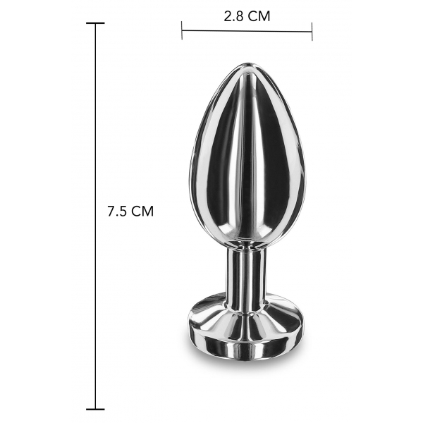 Metall-Schmuck-Plug Butt Fine M 7 x 3cm