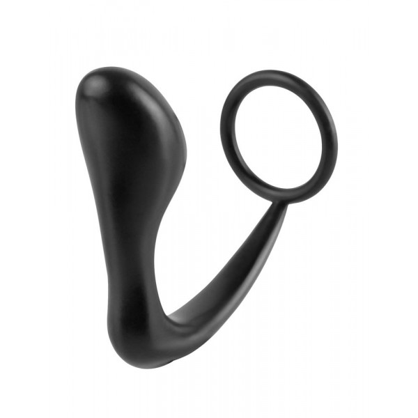 Ass Gasm Plug and Cockring 10 x 3,2 cm Negro