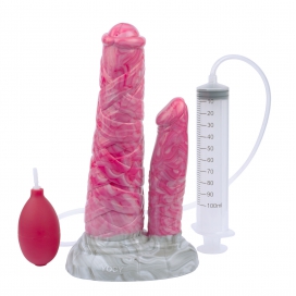 PINKALIEN Squirting Silicone Double Ended Dildo - 02