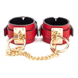LuxuryFantasy Menottes de poignets Goldy Cuff Rouge-Noir