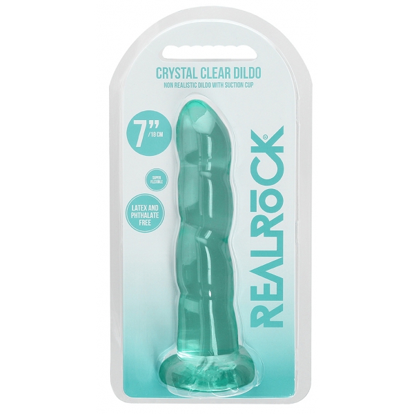 Consolador Twist Crystal RealRock 16 x 4cm Verde