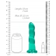 Dildo Twist Crystal RealRock 16 x 4 cm Verde