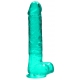 Dildo trasparente 19 x 4,5 cm verde