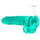 Dildo trasparente 19 x 4,5 cm verde