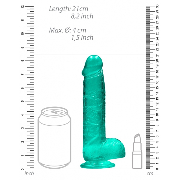 Dildo cristalino 16 x 4cm Verde