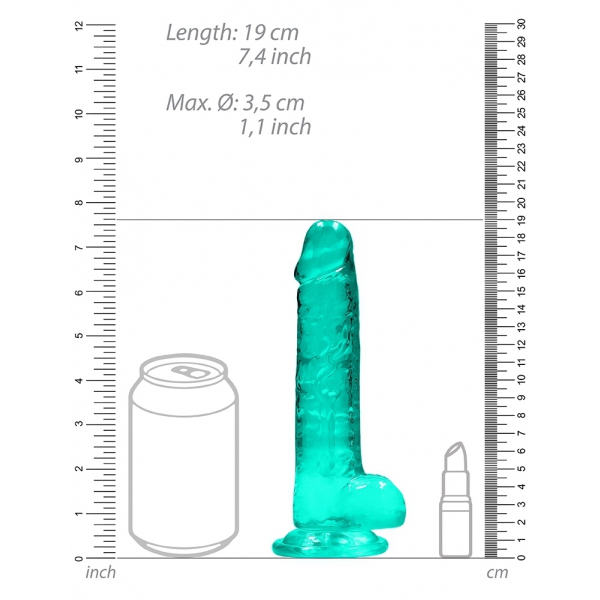 Dildo Crystal Clear 14 x 3.5cm Grün