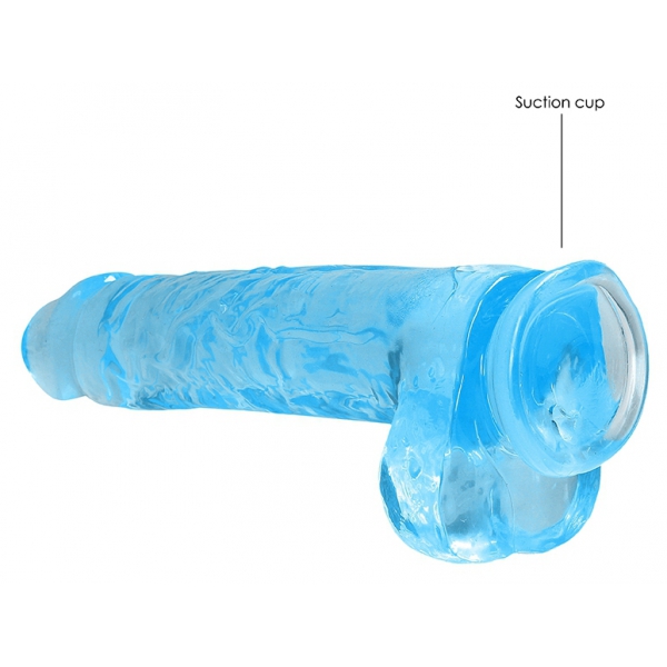 Dildo trasparente 19 x 4,5 cm blu