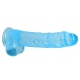 Crystal Clear Dildo 19 x 4.5cm Blue