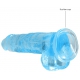 Dildo cristalino 16 x 4cm Azul