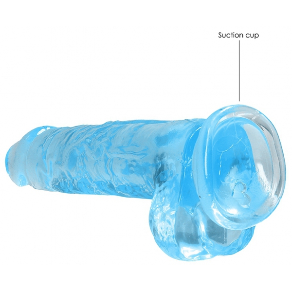 Dildo cristalino 16 x 4cm Azul