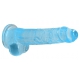 Dildo cristalino 16 x 4cm Azul