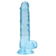 Crystal Clear Dildo 14 x 3.5cm Blauw