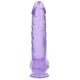 Dildo cristalino 21 x 5,5cm roxo