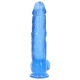 Dildo trasparente 21 x 5,5 cm blu