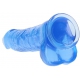 Dildo trasparente 21 x 5,5 cm blu