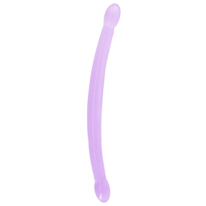 Real Rock Crystal Dildo doppio di cristallo RealRock 42 x 3,5 cm viola