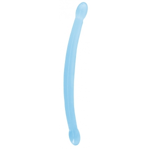 Real Rock Crystal Dildo doppio di cristallo RealRock 42 x 3,5 cm blu