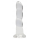 RealRock Twist Crystal Dildo 16 x 4cm Transparent