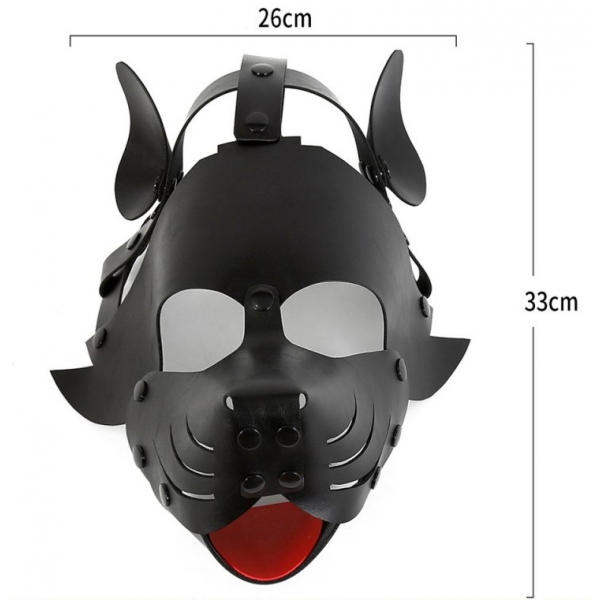 Máscara de cachorro de perro Negro