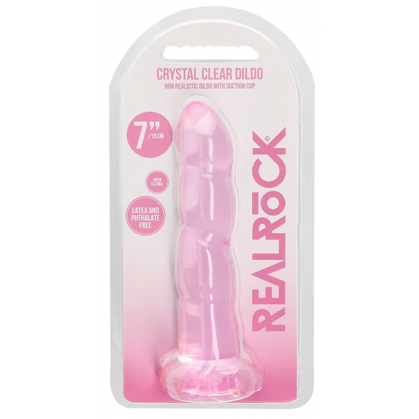 RealRock Twist Crystal Dildo 16 x 4cm Pink